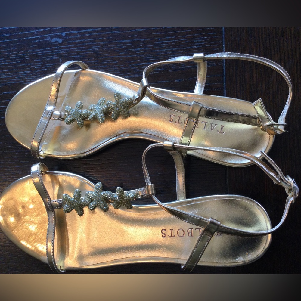 Talbots golden starfish sandals. Brand new.